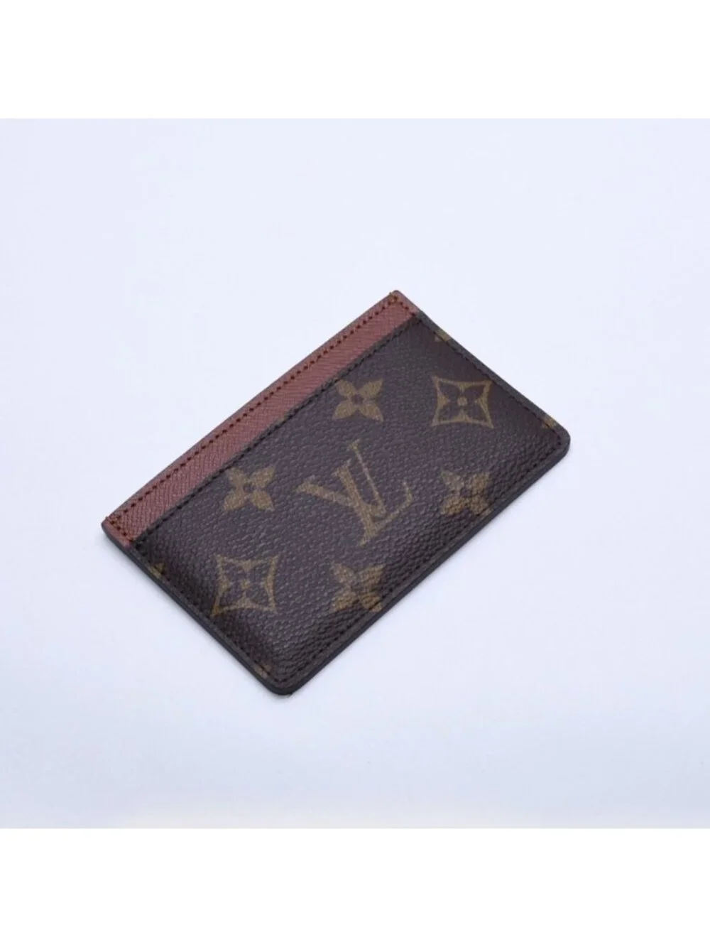 Louis Vuitton Porte Cartes Simple Card Case Monogram Canvas Brown
